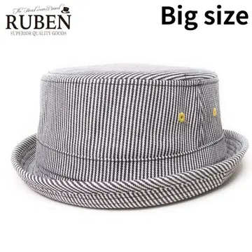 새상품 RUBEN 히코리 데님 포크파이 햇 BIG SIZE