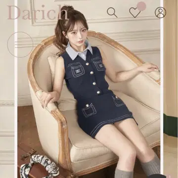 다리치 스티치 DD 로고 니트 셋업