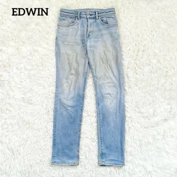 [에드윈] EDWIN 스트레치 스트레이트 데님 팬츠 (29) 데미지 가공