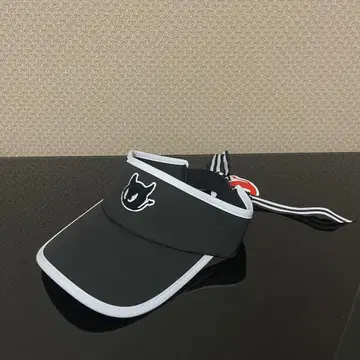 WAAC 골프 리본 포함 여성용 선바이저 모자 블랙