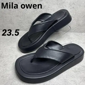컨디션 최상! 미라 오웬 Mila owen 와이드 플립플랍 통굽 23.5