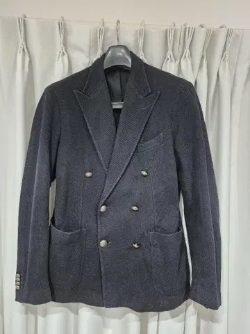 TAGLIATORE 네이비 더블 브레스트 자켓 곤브레