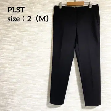 플라스테 PLST [새상품급] 슬랙스 블랙 팬츠 [M] 크롭 오피스