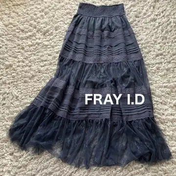 FRAY I.D [미사용] 2way 쉬폰 레이스 베어 스커트 맥시