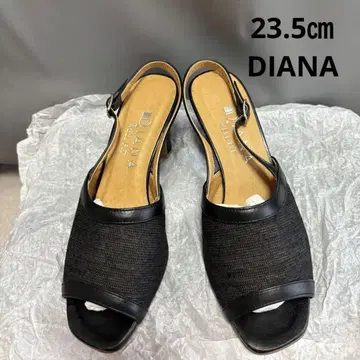 DIANA 블랙 오픈토 샌들