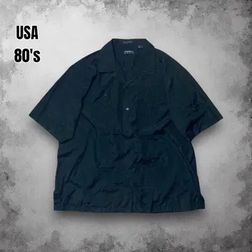 80s USA 빈티지 오픈 카라 셔츠 CPO 알로하 오버사이즈