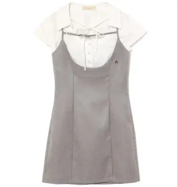 Andmary Betty 레이어드 드레스 베이지 Gray