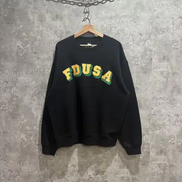 미사용 새상품 FIRST DOWN 프론트 프린트 트레이너 XLARGE