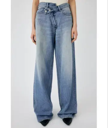 moussy CROSS WAIST 크로스 허리 와이드 스트레이트 데님