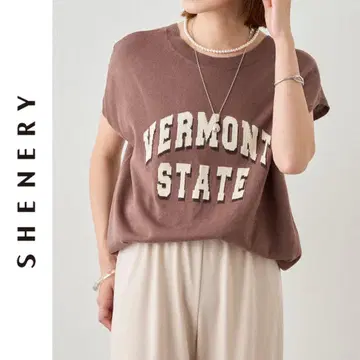 새상품 SHENERY 워셔블 로고 니트 시너리 모카