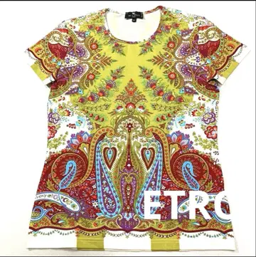 정가 8만 ETRO 에트로 이탈리아제 페이즐리 반팔 티셔츠 꽃무늬