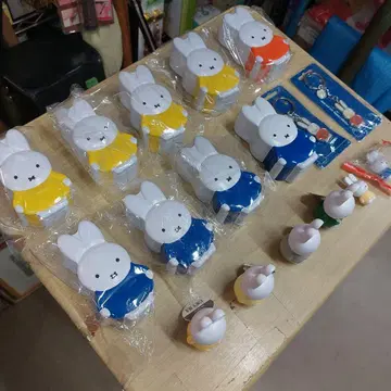 미피 양철 캔 흔들흔들 키링 일괄 17점 미사용에 가까움