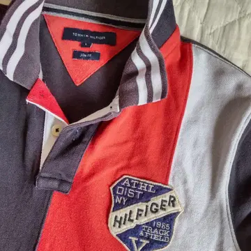 TOMMY HILFIGER 멀티 컬러 피케 셔츠 L 4