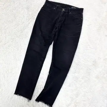[세탁 가능 스트레치] PT TORINO 데님 SWING 가죽 패치 블랙