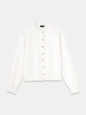 PLST UV 컷 레이온 블렌드 메탈 버튼 가디건
