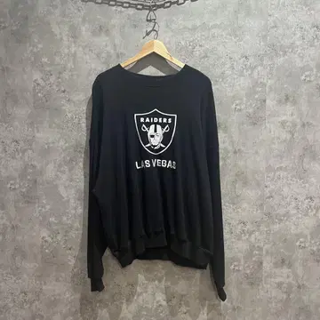 미사용 새상품 NFL RAIDERS 공식 맨투맨 블랙 프리 사이즈