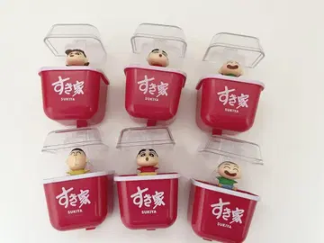 스키야 스키스키 세트 짱구는 못말려 마그넷 키링 덤