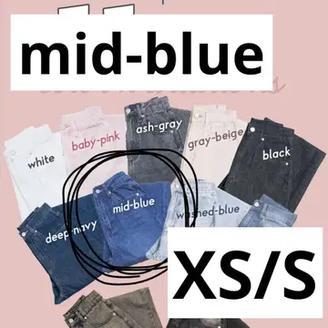 TWW 데님 미드블루 스트레이트 데님 팬츠 XS/S