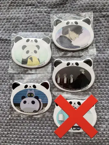 휴일의 악당씨 콜라보 캔뱃지 악당씨 트리거 팬더 CO18