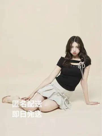 andmary Dada ribbon tops black