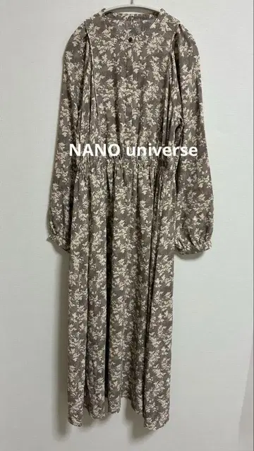 NANOuniverse 꽃무늬 긴팔 롱 원피스