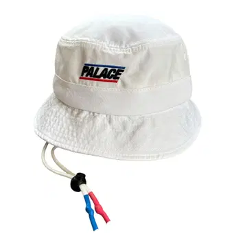 Palace 팔라스 버킷햇 자수 로고 레어 화이트 안쪽 메쉬