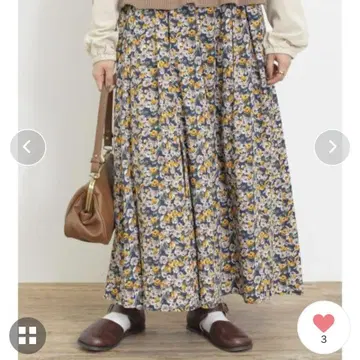 꽃무늬 플레어 스커트 멀티컬러