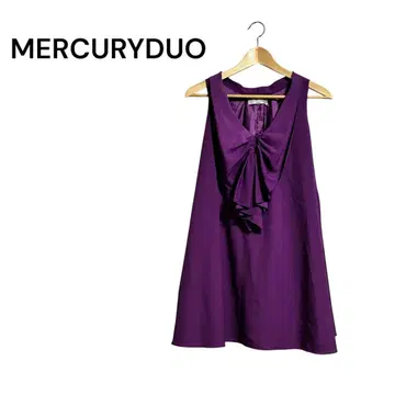 [새상품급] MERCURYDUO 원피스 퍼플 F 고급 실루엣