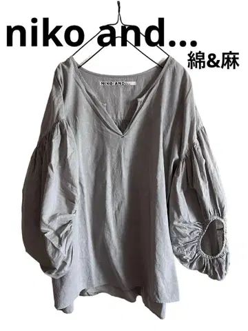 니코앤드 nikoand 볼륨 소매 풀오버 드롭 숄더