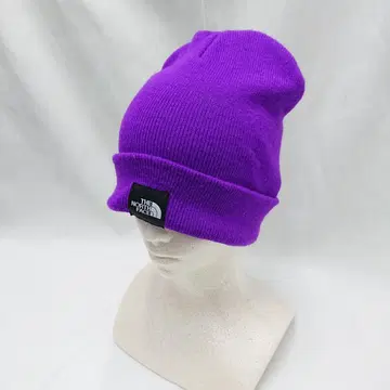 THE NORTH FACE 퍼플 니트 모자 비니
