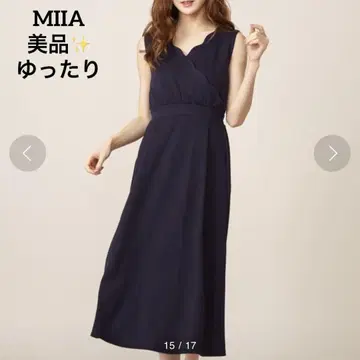 미품 MIIA 스캘럽 카슈쿨 원피스 슬리브리스 넉넉한 여행