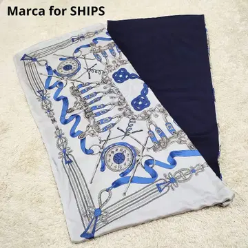 404 Marca for SHIPS 스톨 실크 전통 요코하마 스카프