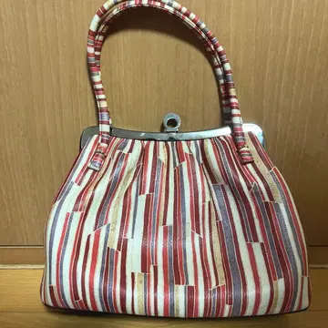 천연 가죽 가마구치 백 일본 의류용 천연 가죽 유젠 염색 타토 카프
