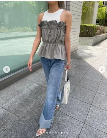 AIC 개더 페플럼 베어 뷔스티에
