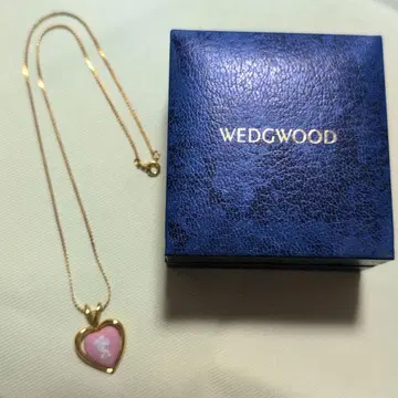 WEDGWOOD 재스퍼 하트 펜던트 목걸이 빈티지 박스 포함