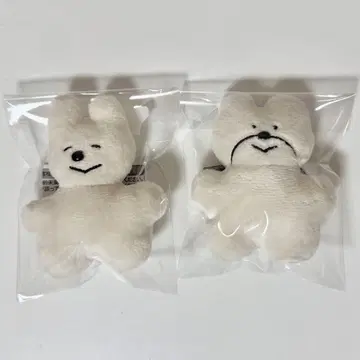 haruchan 봉제 인형 마스코트 토끼(싱긋) 곰 2개 세트
