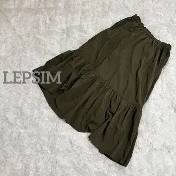 렙심 캉캉 스커트 카키 허리밴딩 종아리 기장, 예쁘고 세련된 스타일
