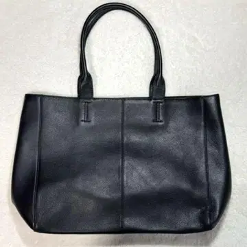 쉽스 천연 가죽 블랙 토트백