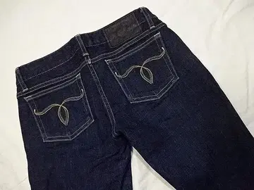 MOUSSY 다크 네이비 스트레치 스키니 데님 25 허리 약 73cm