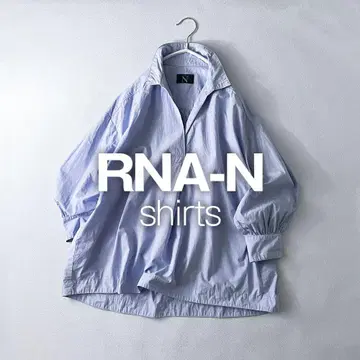 RNA 코튼 셔츠 블라우스 넉넉한 긴팔 블루 S2