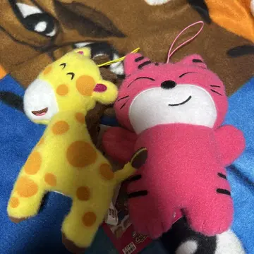 기린과 고양이 봉제 인형 세트