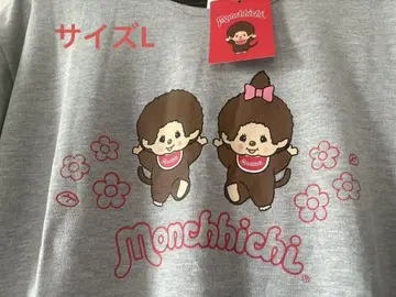 몽치치 샹블르 한정 그레이 T셔츠 상의 캐릭터 T셔츠