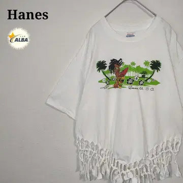 Hanes 헤인즈 티셔츠 리메이크 USA 빈티지 화이트