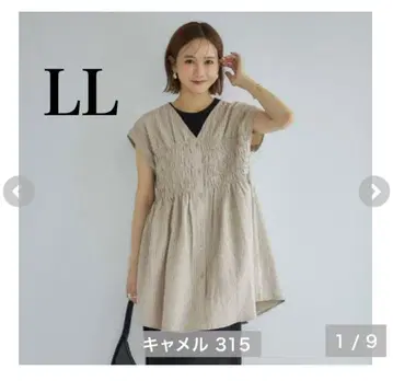 mysa 셔링 블라우스 LL 스트라이프 다나카 리나 새상품 시마무라