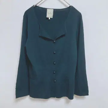 시빌라 가디건 겉옷 긴팔 다크 그린 L 울 100