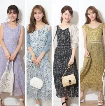 Rirandture 원피스 드레스 꽃무늬 플리츠 1