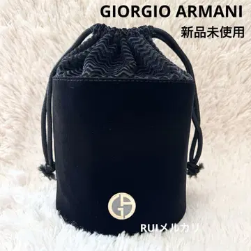 미사용 새상품 GIORGIO ARMANI 아르마니 원형 파우치 백 벨로아