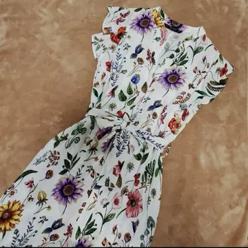 [ZARA] 자라 보타니컬 꽃무늬 롱 원피스