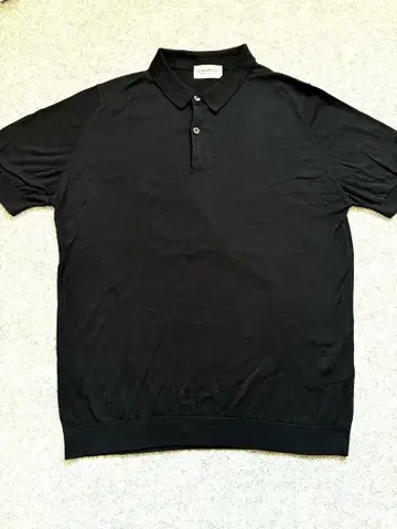 JOHN SMEDLEY 존스메들리 코튼 니트 피케 셔츠 블랙