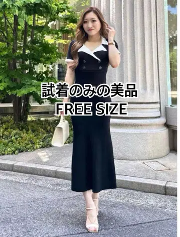 립서비스 바이컬러 클래시컬 머메이드 원피스